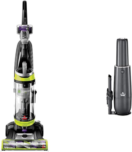 BISSELL 2252 CleanView Swivel Upright Bagless Vacuum with Swivel Steering, Powerful Pet Hair Pick Up, Specialized Pet Tools, Large Capacity Dirt Tank, Easy Empty, Green