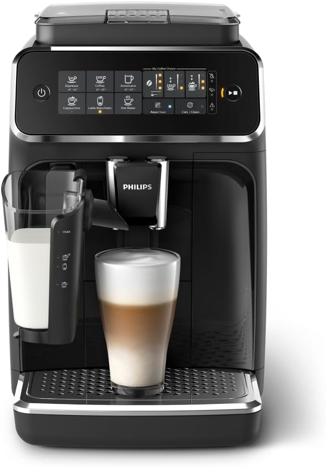 Philips 3200 Series Fully Automatic Espresso Machine w/ LatteGo, Black, EP3241/54