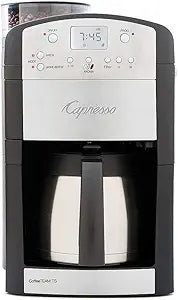 Capresso 465 CoffeeTeam TS 10-Cup Digital Coffeemaker with Conical Burr Grinder and Thermal Carafe