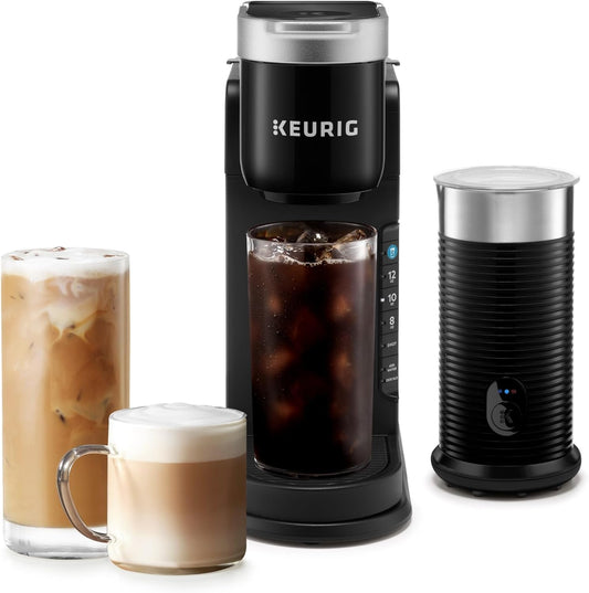 Keurig K-Café Barista Bar Single Serve Coffee Maker and Frother, with 3 Brew Sizes, Hot and Cold Coffee Capabilities, 2oz Coffee Shot Button, Black